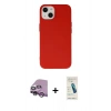 MARSİLYAN™- iPhone 14 Kılıf Ahenk Serisi - Şeffaf Pasifik Cam Ekran Koruyucu + Raze Metal Kamera Lens - MR