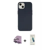 MARSİLYAN™- iPhone 14 Kılıf Ahenk Serisi - Şeffaf Pasifik Cam Ekran Koruyucu + Raze Metal Kamera Lens - MR