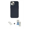 MARSİLYAN™- iPhone 14 Kılıf Ahenk Serisi - Şeffaf Royal Nano Ekran Koruyucu + Diamond Kamera Lens - PE