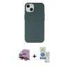 MARSİLYAN™- iPhone 14 Kılıf Ahenk Serisi - Şeffaf Royal Nano Ekran Koruyucu + Raze Metal Kamera Lens - KI