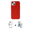 MARSİLYAN™- iPhone 14 Kılıf Ahenk Serisi - Şeffaf Royal Nano Ekran Koruyucu + Shine Kamera Lens - SH
