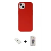 MARSİLYAN™- iPhone 14 Kılıf Ahenk Serisi - Siyah Bilvis 3D Cam Ekran Koruyucu + Diamond Kamera Lens - PE