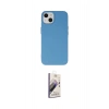 MARSİLYAN™- iPhone 14 Kılıf Ahenk Serisi - Siyah Bilvis 3D Mat Cam Ekran Koruyucu