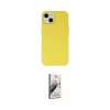 MARSİLYAN™- iPhone 14 Kılıf Ahenk Serisi - Siyah Bilvis 3D Mat Cam Ekran Koruyucu