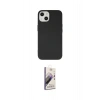 MARSİLYAN™- iPhone 14 Kılıf Ahenk Serisi - Siyah Bilvis 3D Mat Cam Ekran Koruyucu