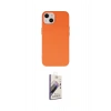 MARSİLYAN™- iPhone 14 Kılıf Ahenk Serisi - Siyah Bilvis 3D Mat Cam Ekran Koruyucu