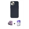 MARSİLYAN™- iPhone 14 Kılıf Ahenk Serisi - Siyah Bilvis 5in1 3D Magic Cam Ekran Koruyucu + Raze Metal Kamera Lens - GS
