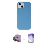 MARSİLYAN™- iPhone 14 Kılıf Ahenk Serisi - Siyah Bilvis 5in1 3D Magic Cam Ekran Koruyucu + Raze Metal Kamera Lens - GS