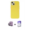 MARSİLYAN™- iPhone 14 Kılıf Ahenk Serisi - Siyah Bilvis 5in1 3D Magic Cam Ekran Koruyucu + Raze Metal Kamera Lens - GS