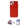 MARSİLYAN™- iPhone 14 Kılıf Ahenk Serisi - Siyah Bilvis 5in1 3D Magic Cam Ekran Koruyucu + Raze Metal Kamera Lens - KI