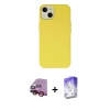 MARSİLYAN™- iPhone 14 Kılıf Ahenk Serisi - Siyah Bilvis 5in1 3D Magic Cam Ekran Koruyucu + Raze Metal Kamera Lens - KI