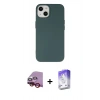 MARSİLYAN™- iPhone 14 Kılıf Ahenk Serisi - Siyah Bilvis 5in1 3D Magic Cam Ekran Koruyucu + Raze Metal Kamera Lens - KI