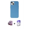 MARSİLYAN™- iPhone 14 Kılıf Ahenk Serisi - Siyah Bilvis 5in1 3D Magic Cam Ekran Koruyucu + Raze Metal Kamera Lens - KI