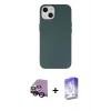 MARSİLYAN™- iPhone 14 Kılıf Ahenk Serisi - Siyah Bilvis 5in1 3D Magic Cam Ekran Koruyucu + Raze Metal Kamera Lens - SH