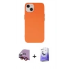 MARSİLYAN™- iPhone 14 Kılıf Ahenk Serisi - Siyah Bilvis 5in1 5D Magic Hayalet Cam Ekran Koruyucu + Raze Metal Kamera Lens - KI