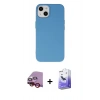 MARSİLYAN™- iPhone 14 Kılıf Ahenk Serisi - Siyah Bilvis 5in1 5D Magic Hayalet Cam Ekran Koruyucu + Raze Metal Kamera Lens - KI