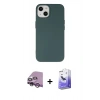 MARSİLYAN™- iPhone 14 Kılıf Ahenk Serisi - Siyah Bilvis 5in1 5D Magic Hayalet Cam Ekran Koruyucu + Raze Metal Kamera Lens - MR