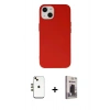 MARSİLYAN™- iPhone 14 Kılıf Ahenk Serisi - Siyah Bilvis Hayalet Cam Ekran Koruyucu + Shine Kamera Lens - GD