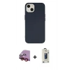 MARSİLYAN™- iPhone 14 Kılıf Ahenk Serisi - Siyah Bilvis Hayalet Cam Ekran Koruyucu + Raze Metal Kamera Lens - KI