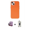 MARSİLYAN™- iPhone 14 Kılıf Ahenk Serisi - Siyah Bilvis Hayalet Cam Ekran Koruyucu + Raze Metal Kamera Lens - KI