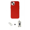 MARSİLYAN™- iPhone 14 Kılıf Ahenk Serisi - Siyah Bilvis Hayalet Cam Ekran Koruyucu + Diamond Kamera Lens - SABE