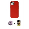 MARSİLYAN™- iPhone 14 Kılıf Ahenk Serisi - Siyah Buffer Cam Ekran Koruyucu + Raze Metal Kamera Lens - MR