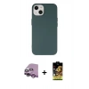 MARSİLYAN™- iPhone 14 Kılıf Ahenk Serisi - Siyah Buffer Cam Ekran Koruyucu + Raze Metal Kamera Lens - MR