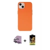 MARSİLYAN™- iPhone 14 Kılıf Ahenk Serisi - Siyah Buffer Cam Ekran Koruyucu + Raze Metal Kamera Lens - MR