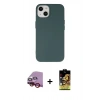 MARSİLYAN™- iPhone 14 Kılıf Ahenk Serisi - Siyah Buffer Cam Ekran Koruyucu + Raze Metal Kamera Lens - KI