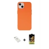 MARSİLYAN™- iPhone 14 Kılıf Ahenk Serisi - Siyah Buffer Cam Ekran Koruyucu + Diamond Kamera Lens - SABE