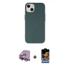 MARSİLYAN™- iPhone 14 Kılıf Ahenk Serisi - Siyah Buffer Hayalet Cam Ekran Koruyucu + Raze Metal Kamera Lens - MR