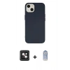 MARSİLYAN™- iPhone 14 Kılıf Ahenk Serisi - Siyah Joko Magic 5D Cam + PVD Metal Kamera Lens - PE