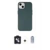 MARSİLYAN™- iPhone 14 Kılıf Ahenk Serisi - Siyah Joko Magic 5D Cam + PVD Metal Kamera Lens - SH