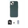 MARSİLYAN™- iPhone 14 Kılıf Ahenk Serisi - Siyah Joko Magic 5D Cam + PVD Metal Kamera Lens - TU