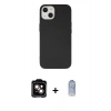 MARSİLYAN™- iPhone 14 Kılıf Ahenk Serisi - Siyah Joko Magic 5D Cam + PVD Metal Kamera Lens - TU
