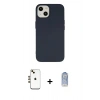 MARSİLYAN™- iPhone 14 Kılıf Ahenk Serisi - Siyah Joko Magic 5D Cam + Shine Kamera Lens - GD