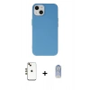 MARSİLYAN™- iPhone 14 Kılıf Ahenk Serisi - Siyah Joko Magic 5D Cam + Shine Kamera Lens - GD