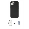 MARSİLYAN™- iPhone 14 Kılıf Ahenk Serisi - Siyah Joko Magic 5D Cam + Shine Kamera Lens - GS