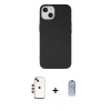 MARSİLYAN™- iPhone 14 Kılıf Ahenk Serisi - Siyah Joko Magic 5D Cam + Shine Kamera Lens - KI