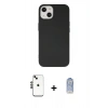 MARSİLYAN™- iPhone 14 Kılıf Ahenk Serisi - Siyah Joko Magic 5D Cam + Shine Kamera Lens - SH