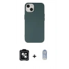 MARSİLYAN™- iPhone 14 Kılıf Ahenk Serisi - Siyah Joko Magic 5D Cam + PVD Metal Kamera Lens - YL
