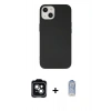 MARSİLYAN™- iPhone 14 Kılıf Ahenk Serisi - Siyah Joko Magic 5D Cam + PVD Metal Kamera Lens - YL