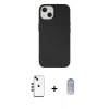 MARSİLYAN™- iPhone 14 Kılıf Ahenk Serisi - Siyah Joko Magic 5D Cam + Shine Kamera Lens - YL