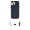 MARSİLYAN™- iPhone 14 Kılıf Ahenk Serisi - Siyah Joko Magic 5D Hayalet Cam + Diamond Kamera Lens - SABE
