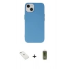 MARSİLYAN™- iPhone 14 Kılıf Ahenk Serisi - Siyah Joko Magic 5D Hayalet Cam + Diamond Kamera Lens - SABE
