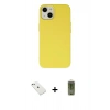 MARSİLYAN™- iPhone 14 Kılıf Ahenk Serisi - Siyah Joko Magic 5D Hayalet Cam + Diamond Kamera Lens - SABE