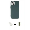 MARSİLYAN™- iPhone 14 Kılıf Ahenk Serisi - Siyah Joko Magic 5D Hayalet Cam + Diamond Kamera Lens - YL