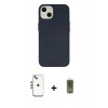MARSİLYAN™- iPhone 14 Kılıf Ahenk Serisi - Siyah Joko Magic 5D Hayalet Cam + Shine Kamera Lens - GS