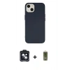 MARSİLYAN™- iPhone 14 Kılıf Ahenk Serisi - Siyah Joko Magic 5D Hayalet Cam + PVD Metal Kamera Lens - SH
