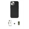 MARSİLYAN™- iPhone 14 Kılıf Ahenk Serisi - Siyah Joko Magic 5D Hayalet Cam + Shine Kamera Lens - GD